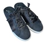 Free People Womens Leather Satin Ribbon Slip-On Sneakers Shoes Black Size 38 Photo 0