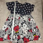 Blank London Floral Print Dress Trudie Tunic Casual Mini Dress Large Summer Sun Blue Photo 8