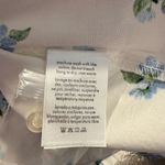 We Wore What Ruffle Collar Button-Up Floral Blouse Ivory Blue NWT Size S Photo 3