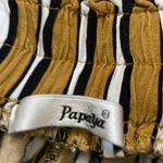 Papaya  striped shorts with tie and pockets size small Photo 1