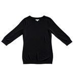 New York & Company Crewneck 3/4 Sleeve Pullover Sweater Black Size Medium Photo 5
