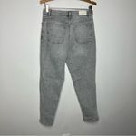 Mango MNG denim mom jeans gray acid wash size 8‎ Photo 6