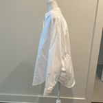 EXPRESS  Boyfriend White Poplin Top Sz M Photo 3