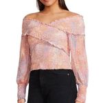 BB Dakota by Steve Madden Orange You Dreamy Off the Shoulders Bohemian Top Small Photo 6