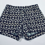 Old Navy Black Neutral Ikat Print Linen Blend Pull On Shorts XS Photo 0