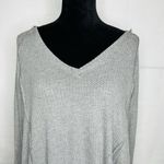 We The Free Free People  Gray Long Sleeve Thermal Waffle Knit Top Sz XS Photo 1