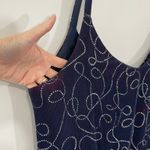 Alex Evenings Size 18 Navy Rhinestone 2 Piece Dress Jacket Set Formal Occasion Photo 3