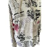 Lily by Firmiana XL Lightweight Hoodie Pullover Vintage Floral Print Graphic Top Black Photo 1