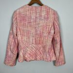 Talbots  Tweed Blazer Jacket Women 10 Pink Orange Full Zip Career Office Workwear Photo 13