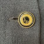 St John Collection Marie Gray Black Santana Knit Button Front Dress 6 Photo 3