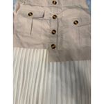 Commense Beige Pleated Contrast Midi Skirt Women's M – Front Utility & chiffon Tan Size M Photo 2