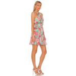 Rococo Sand Pleated Floral Mini Dress Womens Size Small NEW Green Photo 1