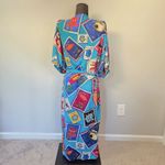 Anthropologie Cover Up Kimono Caftan Open Front Paradise Postcard Medium Tiny Photo 12