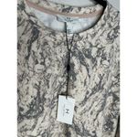 NEW H Halston Studio Sweater Womens Large Marble Print Pullover Long Sleeve Photo 2