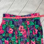 Vintage Midi Skirt with Tropical Print Pink Photo 4