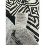 Papillon Womans  L Black Gray Geometric Sweater Dress Long Sleeve Pockets Photo 4