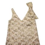 Sézane NWT Sezane Philomena in Ecru Gold Jacquard Bow A-line Mini Shift Dress 36 / US 4 Photo 2