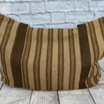 Fabric tote shoulder bag open pouch brown/tan stripe Multiple Photo 0