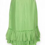 Banana Republic  Vibrant Green Vtg Silk Skirt Photo 3