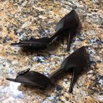 Stuart Weitzman  Brown Satin Embellished Shoes Photo 3