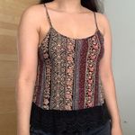 Papaya Floral Printed Lace Tank Top Photo 4