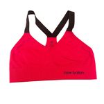 New Balance Pink Seamless Racerback Sports Bra Logo Flaw Women’s Size M GUC Yoga Photo 3