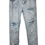 One Teaspoon Distressed Light Wash Straight Leg Jeans Size 27 Photo 0