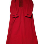 Vintage Fleece Housecoat Robe Loungewear Retro Red & Black Zip Up Women's M Size M Photo 0