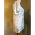 Sundance Lace Top Bohemian Tunic Sheer Cover fairy cottagecore Blue Medium Photo 1