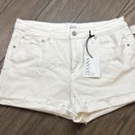 Zenana Outfitters White Jean Shorts Relaxed Fit Photo 0