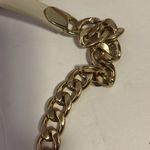 Next  BRAND GOLD CHAIN AND BONE COLOR LEATHER BELT SIZE LARGE 49” LONG Photo 2