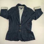 Baccini - Ladies Medium Denim Jacket Cuffed 3/4 Sleeve Vintage Classic Photo 4