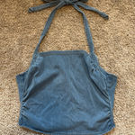 Denim Halter Top Blue Size L Photo 0