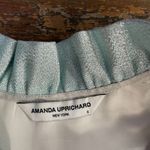 Amanda Uprichard  Connolly Ice Blue Shimmer Tiered Mini Dress - Sz S 🧡🎀 Photo 14