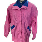 London Fog Vintage 80’s Jacket Windbreaker Coat Adult Size Large Purple Blue Photo 0