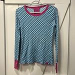 Victoria's Secret Victoria Secret Womens Pajama Set Small Star Y2K 90s Waffle Knit Blue Thermal Photo 1
