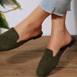 Pedro Garcia Womens Suede Loafer Mule shoes sz 37/7. B64 Green Photo 0