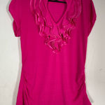 Heart soul  Fuchsia Ruffled Blouse Photo 0