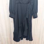 Sofia Jeans Womens Wrap Dress Size 3X Black Maxi Romantic Boho Minimalist Chic Photo 2