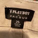 156 BY PACSUN White Shorts Orange playboy bunny Sun Embroidered 25 Photo 5