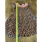 Saylor Anthropologie  Priti floral Boho Cap Sleeve Pink Brown mini dress  L Photo 3