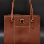 Dooney & Bourke  Brown Pebbled Leather Small Lexington Shopper Tote Shoulder Bag Photo 1