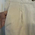 Sézane Sezane NWOT Marcel Corduroy Pants Women 36 (US 4) Creamy White Pleated Ankle Photo 5