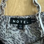 Motel Rocks Motel Cami Top Frill Leopard Print Melinda Size XXS Brown Black Photo 1