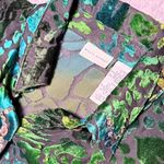 White Stag Vintage burnout print blouse button Animal Print metallic fairy whimsy small Photo 3