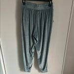 Victoria's Secret Blue Soft Ribbed Velvet Velour Loungewear Jogger Pants Photo 3