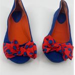 Bamboo  Fabric Ballet Flats Sz 7 UF Gators Polka Dot Bow Pinup Bold Tailgate Photo 2