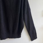 Exlura  Womens Knit Oversized Sweater Size L Black Stretch Long Sleeve Pullover Photo 4