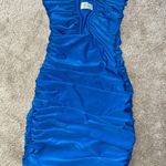Oh Polly Blue Strapless Dress Photo 0