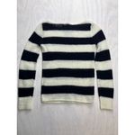 Brandy Melville Black White Striped Mohair Blend Boat Neck Sweater One Size New Photo 2